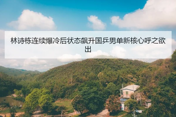 林诗栋连续爆冷后状态飙升国乒男单新核心呼之欲出